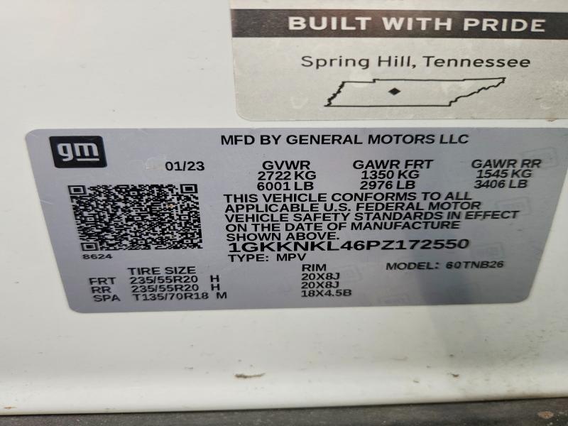 Aukcja sprzedaży 2023 Gmc Acadia, vin: 1GKKNKL46PZ172550, numer aukcji: 60514986