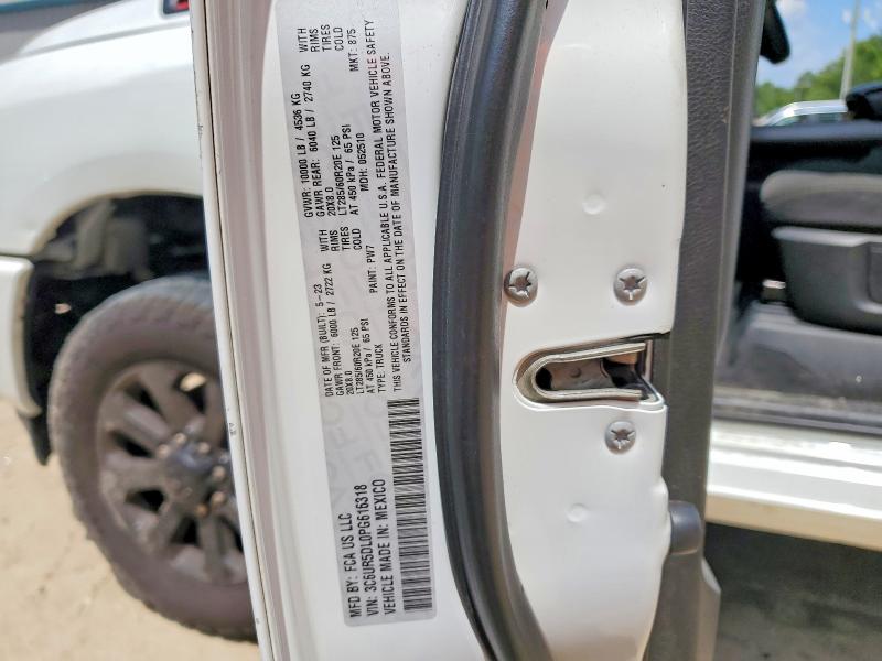 2023 Ram 2500 მანქანა იყიდება აუქციონზე, vin: 3C6UR5DL0PG616318, აუქციონის ნომერი: 61242786