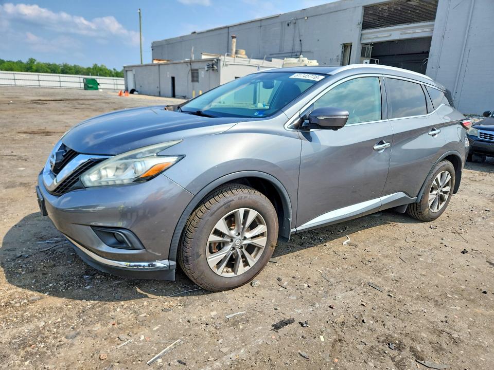 2015 Nissan Murano მანქანა იყიდება აუქციონზე, vin: 5N1AZ2MH3FN262835, აუქციონის ნომერი: 61745776