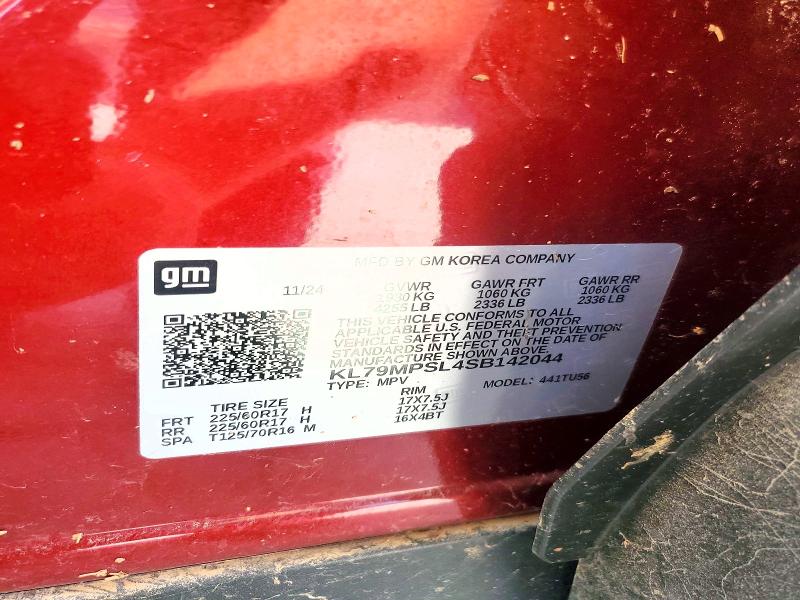 2025 Chevrolet Trailblazer მანქანა იყიდება აუქციონზე, vin: KL79MPSL4SB142044, აუქციონის ნომერი: 62663216