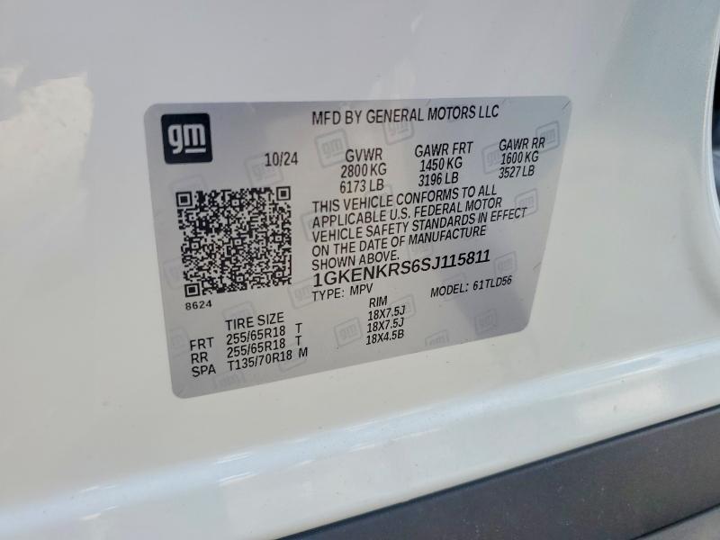 Aukcja sprzedaży 2025 Gmc Acadia, vin: 1GKENKRS6SJ115811, numer aukcji: 60696576