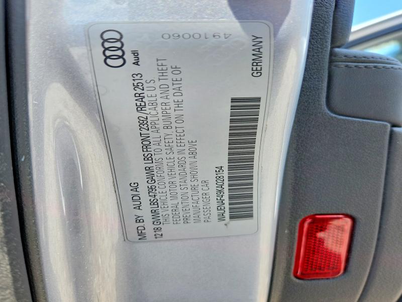 59295836 :رقم المزاد ، WAUENAF49KA028154 vin ، 2019 Audi A4 مزاد بيع