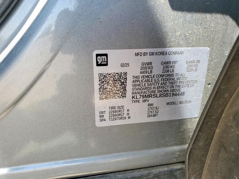 Aukcja sprzedaży 2025 Chevrolet Trailblazer, vin: KL79MRSL8SB194448, numer aukcji: 60676566