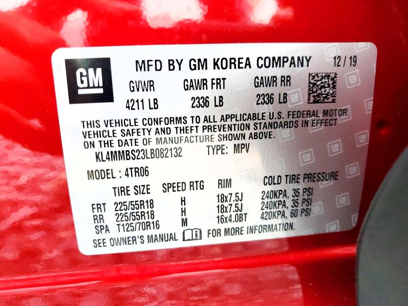 Продаж на аукціоні авто 2020 Buick Encore Gx, vin: KL4MMBS23LB082132, номер лоту: 61534976