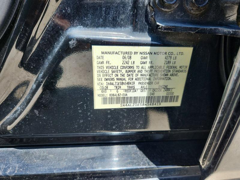 60083006 :رقم المزاد ، 1N4AL21E58N548419 vin ، 2008 Nissan Altima مزاد بيع