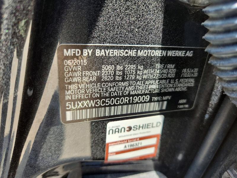 Aukcja sprzedaży 2016 Bmw X4, vin: 5UXXW3C50G0R19009, numer aukcji: 59283586