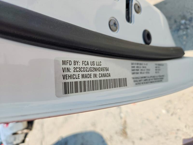 2022 Dodge Challenger მანქანა იყიდება აუქციონზე, vin: 2C3CDZJG2NH249764, აუქციონის ნომერი: 59685406