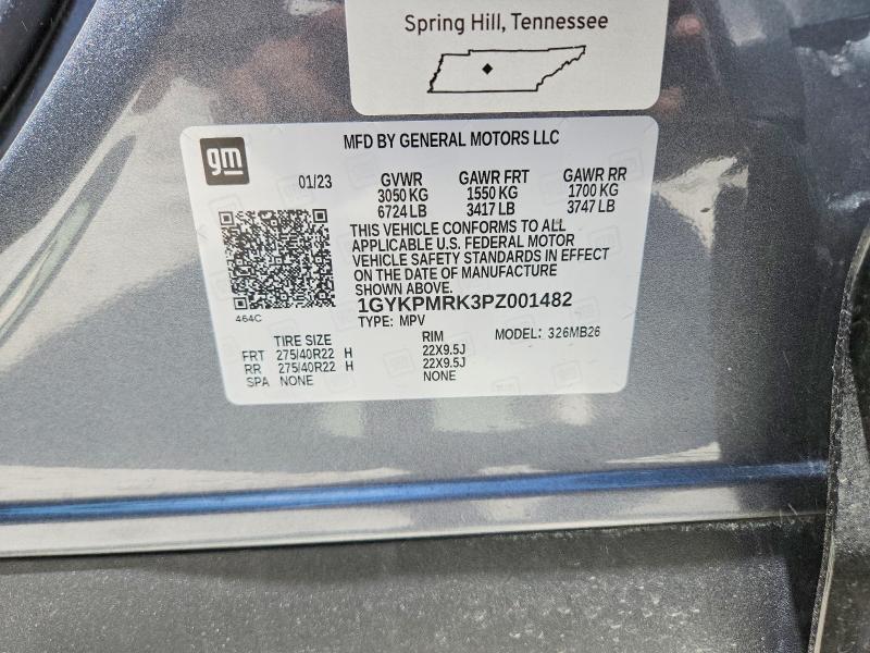 62505096 :رقم المزاد ، 1GYKPMRK3PZ001482 vin ، 2023 Cadillac Lyriq مزاد بيع