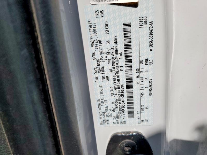 73341555 :رقم المزاد ، 1FTMF1C54PKE86596 vin ، 2023 Ford F150 مزاد بيع