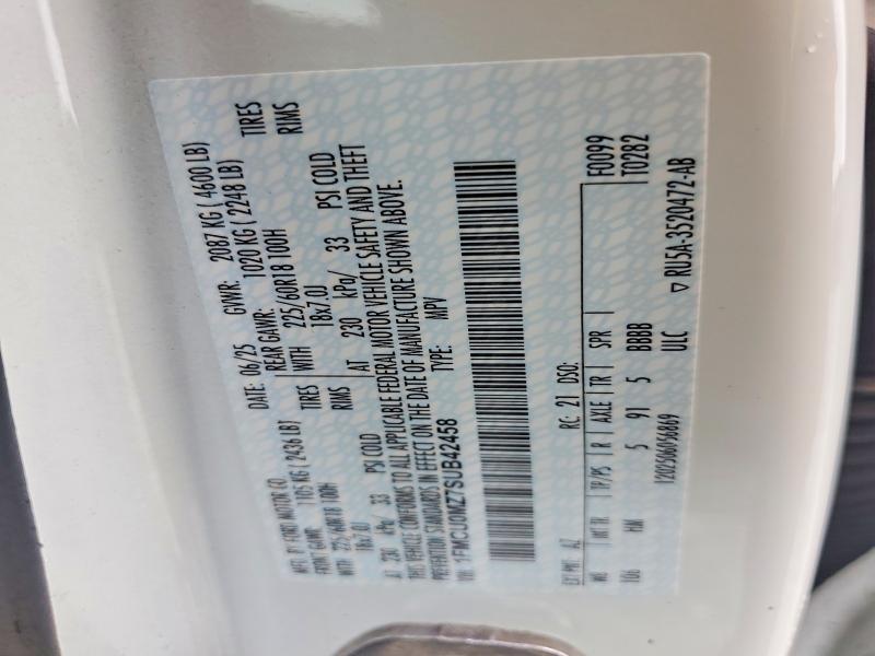 Aukcja sprzedaży 2025 Ford Escape, vin: 1FMCU0MZ7SUB42458, numer aukcji: 60573486