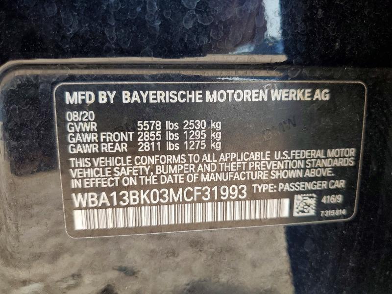 Aukcja sprzedaży 2021 Bmw M550xi, vin: WBA13BK03MCF31993, numer aukcji: 60861266