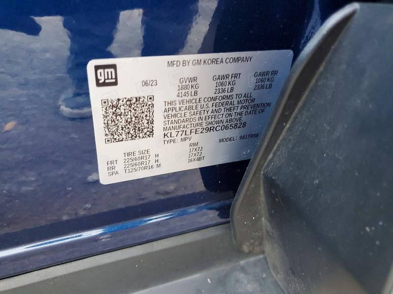 Продажа на аукционе авто 2024 Chevrolet Trax, vin: KL77LFE29RC065828, номер лота: 60195396