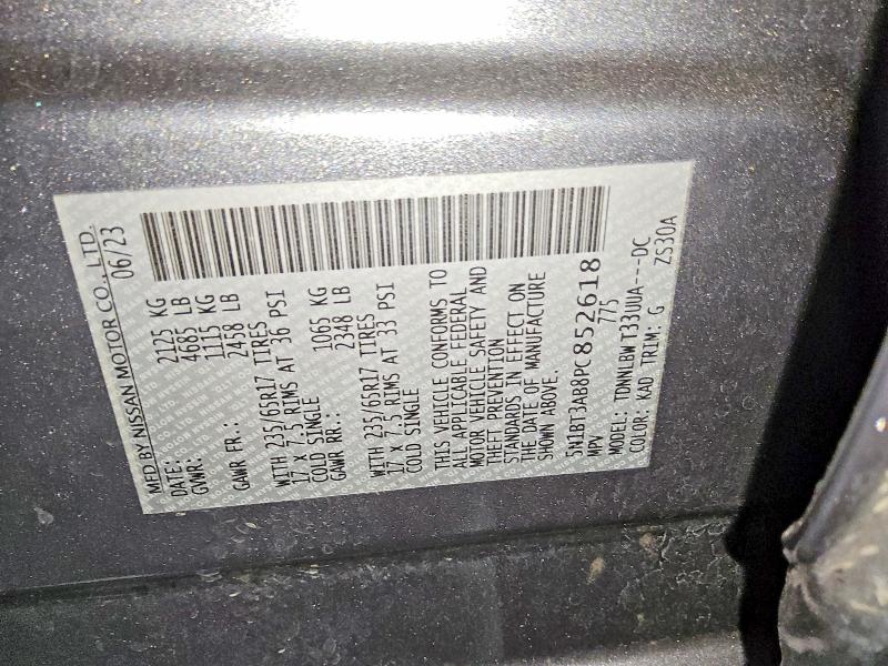 Продаж на аукціоні авто 2023 Nissan Rogue, vin: 5N1BT3AB8PC852618, номер лоту: 63055426