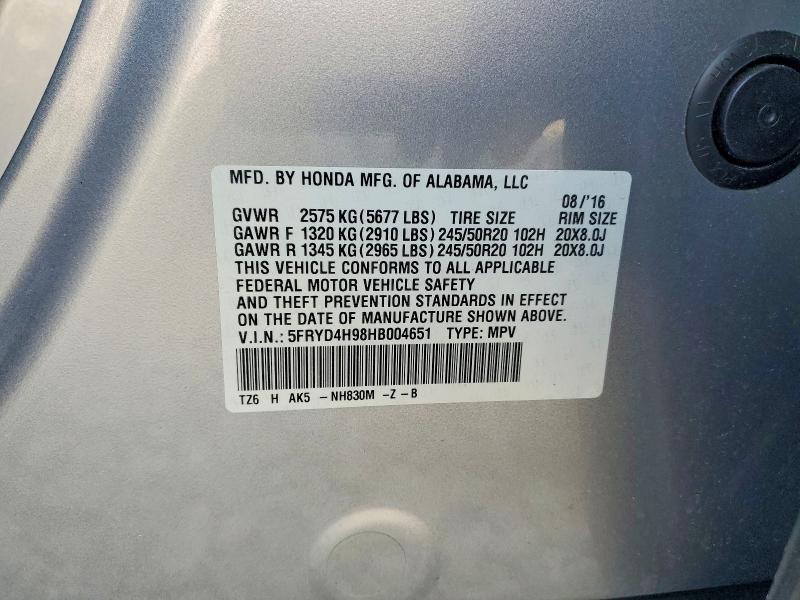 2017 Acura Mdx მანქანა იყიდება აუქციონზე, vin: 5FRYD4H98HB004651, აუქციონის ნომერი: 61376386