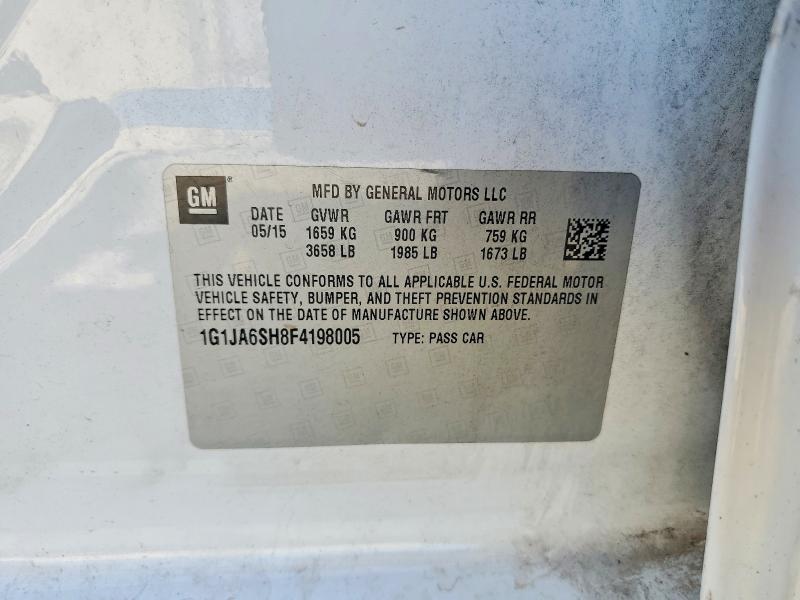 60477556 :رقم المزاد ، 1G1JA6SH8F4198005 vin ، 2015 Chevrolet Sonic مزاد بيع