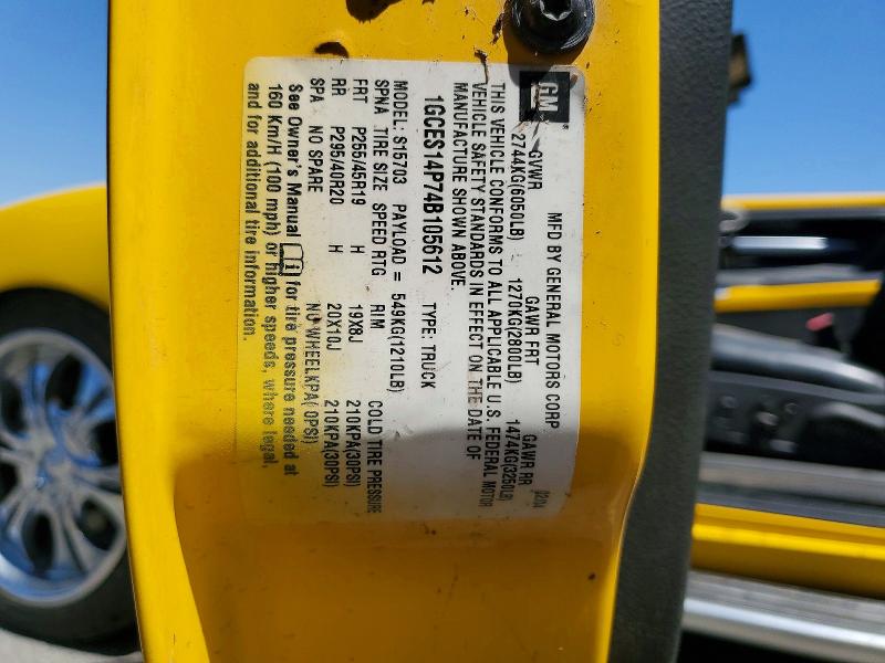 Aukcja sprzedaży 2004 Chevrolet Ssr, vin: 1GCES14P74B105612, numer aukcji: 59735076