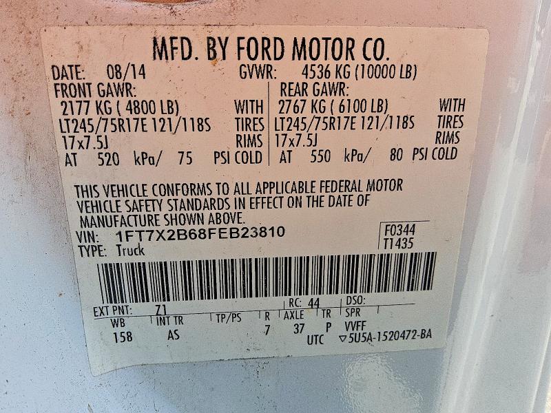 Продаж на аукціоні авто 2015 Ford F250, vin: 1FT7X2B68FEB23810, номер лоту: 59692276