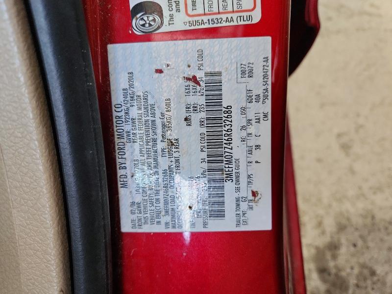 Aukcja sprzedaży 2006 Mercury Milan, vin: 3MEFM07Z46R632686, numer aukcji: 59774316