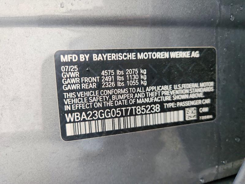 Aukcja sprzedaży 2026 Bmw 228xi, vin: WBA23GG05T7T85238, numer aukcji: 58071046