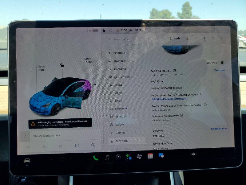 2019 Tesla Model 3 მანქანა იყიდება აუქციონზე, vin: 5YJ3E1EA5KF396369, აუქციონის ნომერი: 61808696