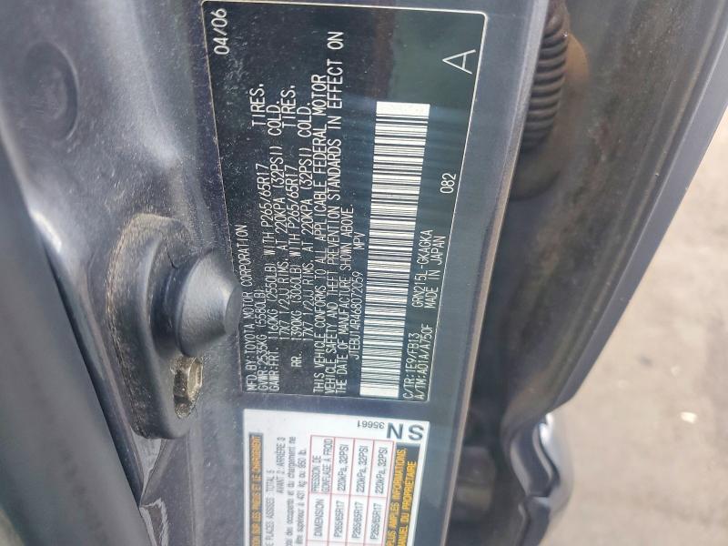 63546136 :رقم المزاد ، JTEBU14R468072059 vin ، 2006 Toyota 4runner مزاد بيع