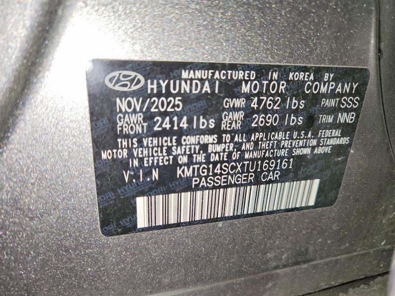 60038716 :رقم المزاد ، KMTG14SCXTU169161 vin ، 2026 Genesis G70 مزاد بيع