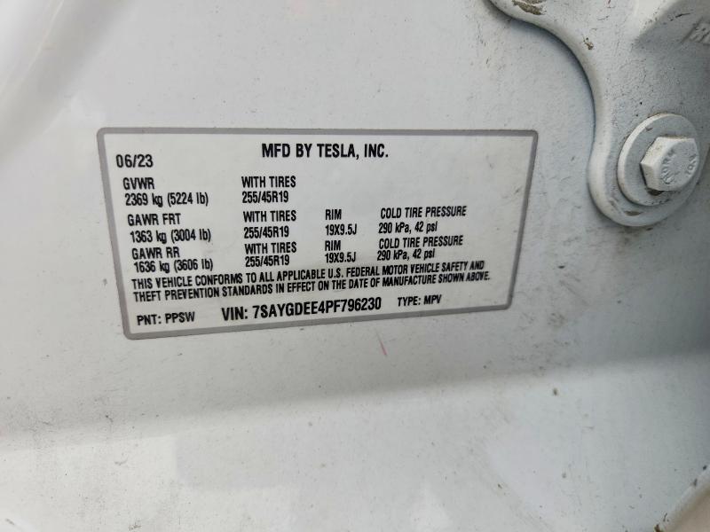 59353336 :رقم المزاد ، 7SAYGDEE4PF796230 vin ، 2023 Tesla Model Y مزاد بيع