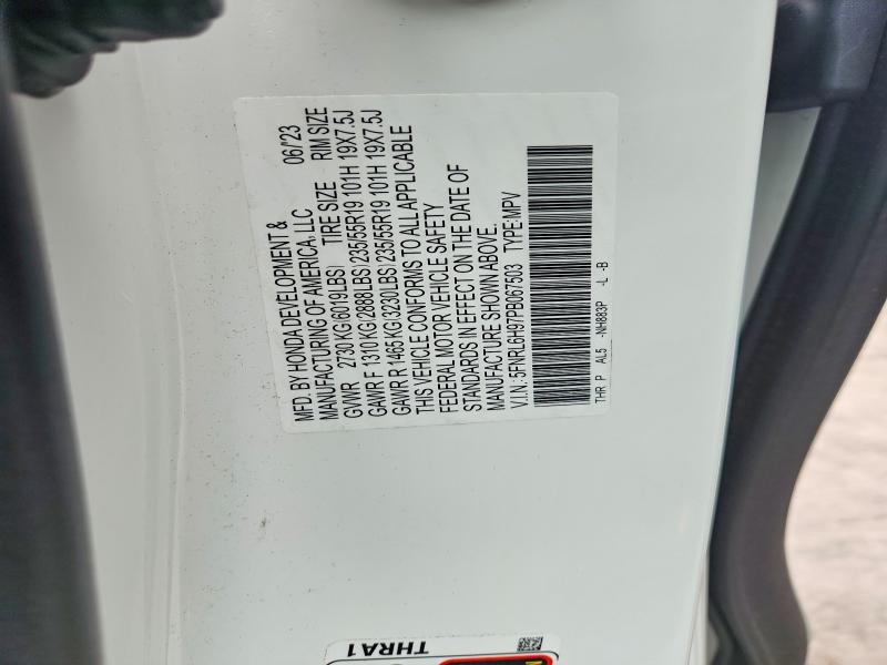 Продаж на аукціоні авто 2023 Honda Odyssey, vin: 5FNRL6H97PB067503, номер лоту: 60303516
