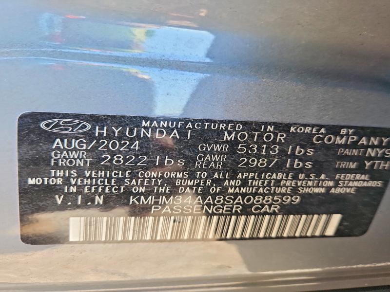59970266 :رقم المزاد ، KMHM34AA8SA088599 vin ، 2025 Hyundai Ioniq 6 مزاد بيع