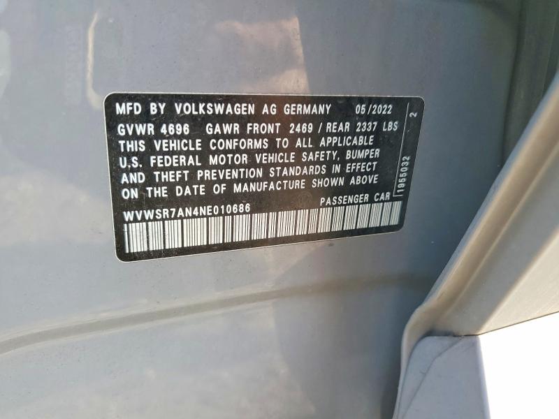 Продаж на аукціоні авто 2022 Volkswagen Arteon, vin: WVWSR7AN4NE010686, номер лоту: 61418516