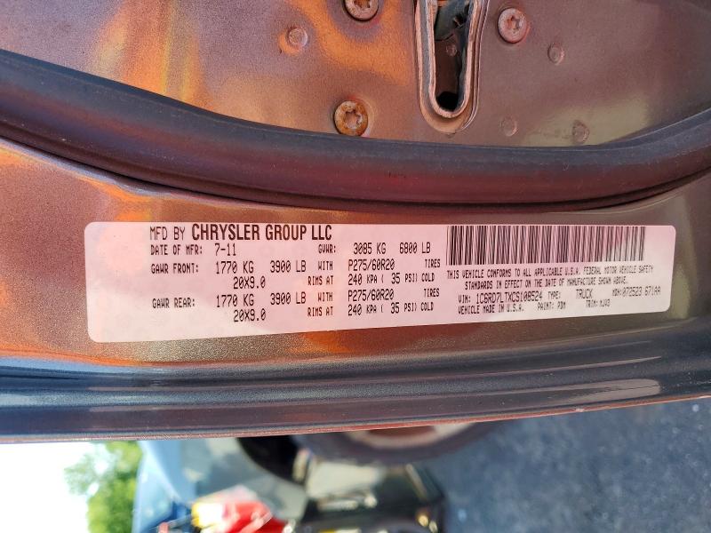 Продаж на аукціоні авто 2012 Dodge Ram 1500, vin: 1C6RD7LTXCS108524, номер лоту: 59637376