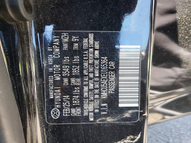 60487856 :رقم المزاد ، KMHCU5AEXEU165364 vin ، 2014 Hyundai Accent مزاد بيع