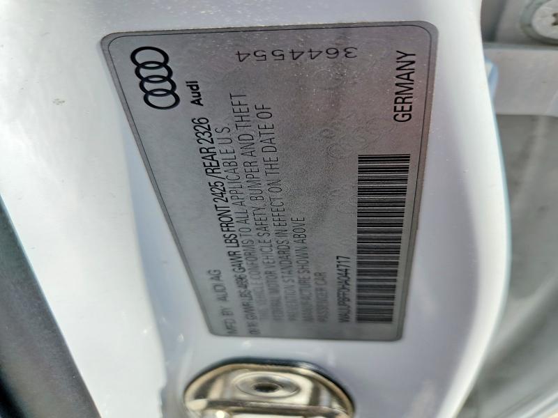 62034956 :رقم المزاد ، WAUUPBFF0HA044717 vin ، 2017 Audi A3 مزاد بيع