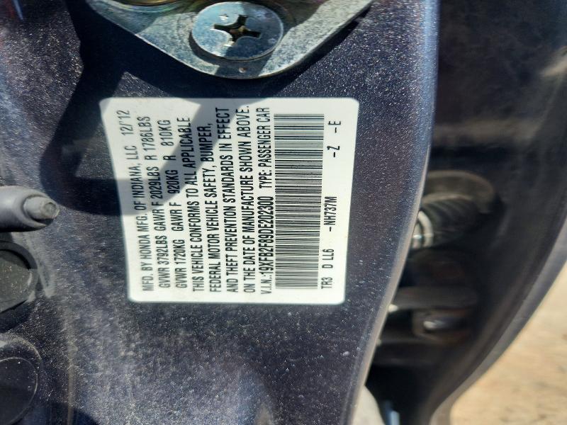 Aukcja sprzedaży 2013 Honda Civic, vin: 19XFB2F89DE202300, numer aukcji: 60680766