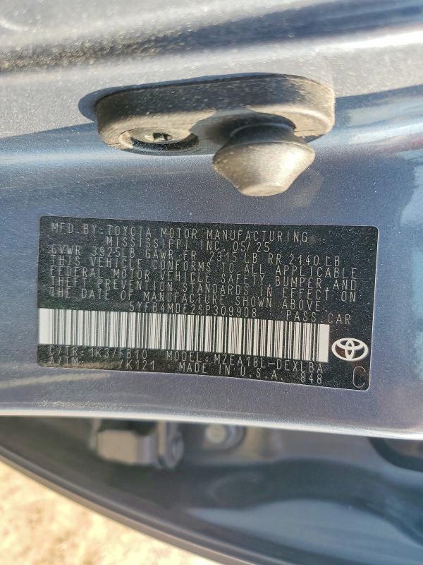 Aukcja sprzedaży 2025 Toyota Corolla, vin: 5YFB4MDE2SP309908, numer aukcji: 62608576