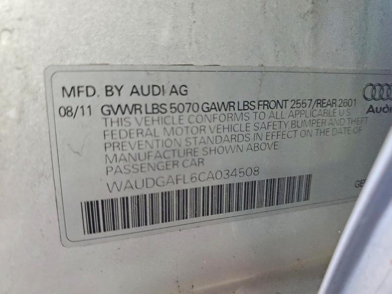 Aukcja sprzedaży 2012 Audi S4, vin: WAUDGAFL6CA034508, numer aukcji: 61711656