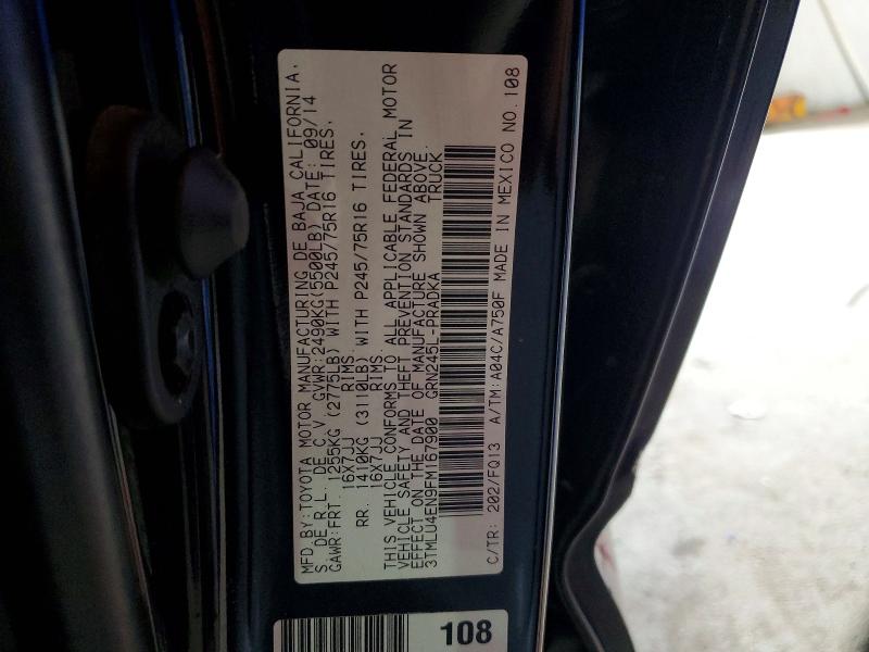 59990886 :رقم المزاد ، 3TMLU4EN9FM167900 vin ، 2015 Toyota Tacoma مزاد بيع