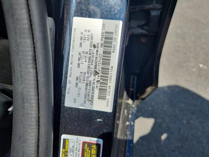 Продажа на аукционе авто 2013 Mazda 3, vin: JM1BL1WP4D1737423, номер лота: 62324646