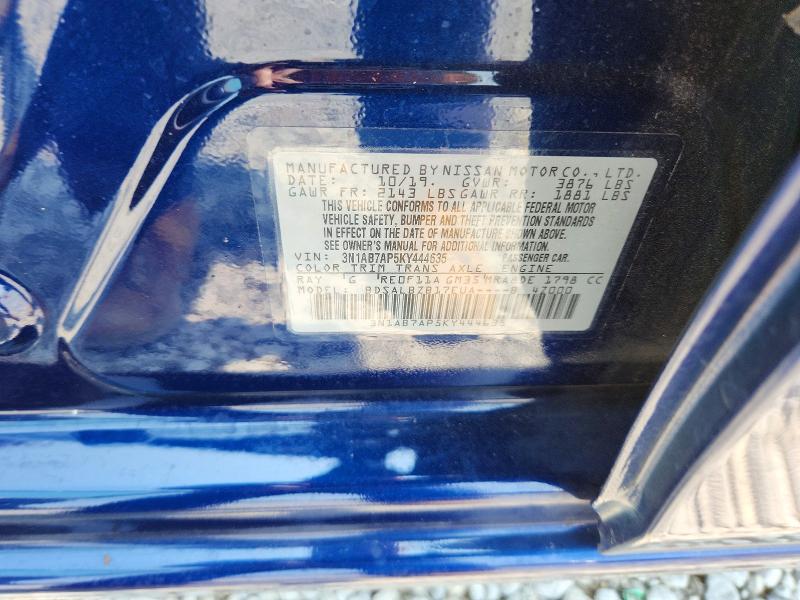 Продаж на аукціоні авто 2019 Nissan Sentra, vin: 3N1AB7AP5KY444635, номер лоту: 60307246