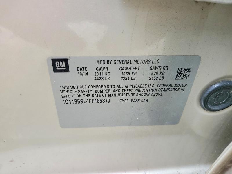 Aukcja sprzedaży 2015 Chevrolet Malibu, vin: 1G11B5SL4FF185879, numer aukcji: 61763496