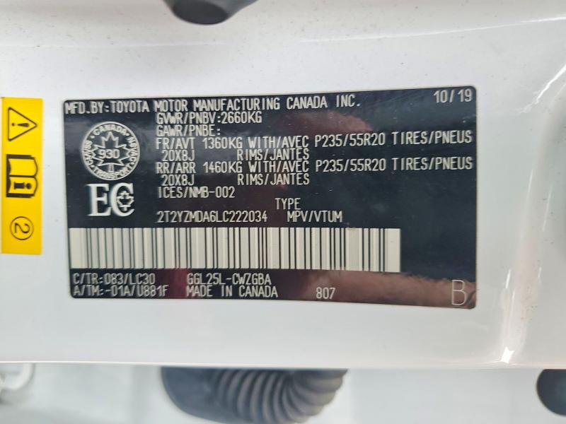 Продажа на аукционе авто 2020 Lexus Rx, vin: 2T2YZMDA6LC222034, номер лота: 61164476