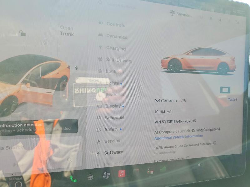 Aukcja sprzedaży 2024 Tesla Model 3, vin: 5YJ3E1EA4RF767015, numer aukcji: 60486536