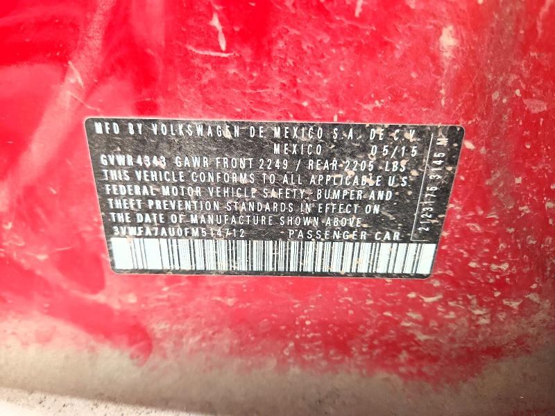 63022636 :رقم المزاد ، 3VWFA7AU0FM514712 vin ، 2015 Volkswagen Golf Sportwagen مزاد بيع
