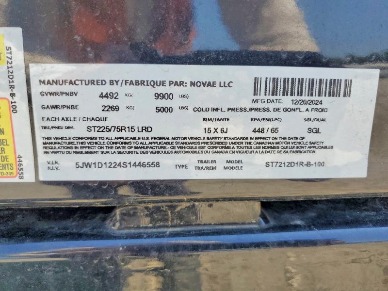 59582566 :رقم المزاد ، 5JW1D1224S1446558 vin ، 2025 Sure Trac Unknown مزاد بيع