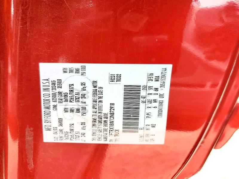 Aukcja sprzedaży 2003 Ford F150, vin: 1FTRX18W13NB72918, numer aukcji: 62887606