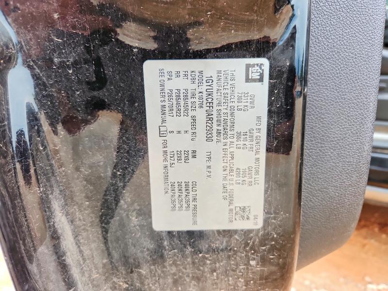 61435196 :رقم المزاد ، 1GYUKCEF0AR229330 vin ، 2010 Cadillac Escalade مزاد بيع