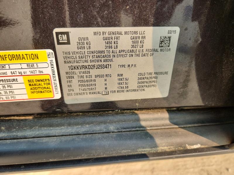Продаж на аукціоні авто 2015 Gmc Acadia, vin: 1GKKVRKD2FJ293471, номер лоту: 61248696