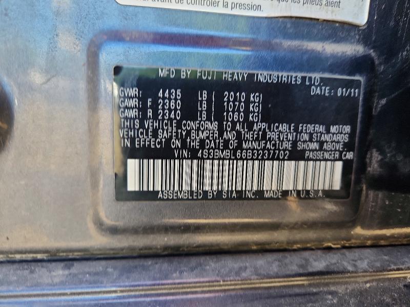 Продаж на аукціоні авто 2011 Subaru Legacy, vin: 4S3BMBL66B3237702, номер лоту: 61717636