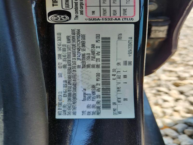 Продажа на аукционе авто 2012 Ford Fiesta, vin: 3FADP4BJ1CM182664, номер лота: 62971166