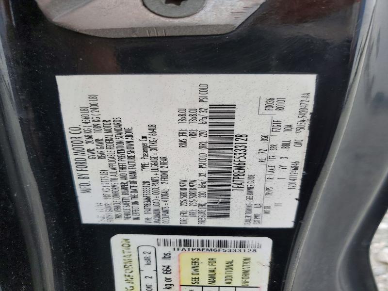 59728986 :رقم المزاد ، 1FATP8EM6F5333128 vin ، 2015 Ford Mustang مزاد بيع